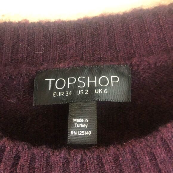 Topshop side button knit sweater size 2 - Picture 5 of 6